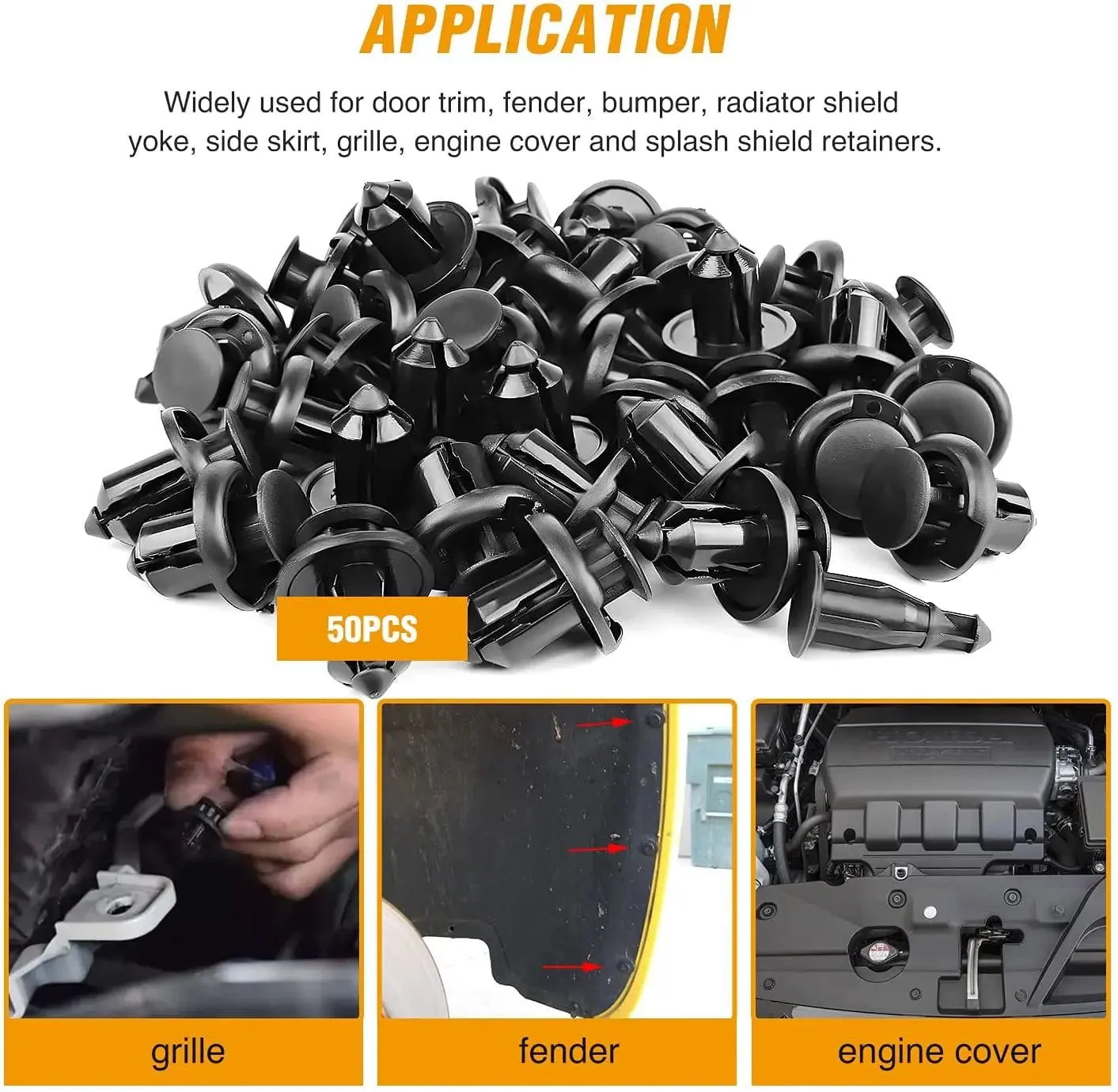150 Pcs Hole 8mm 10mm Car Push Retainer Clips Kits Door Clip Panel Audio Video Dashboard Dismantle