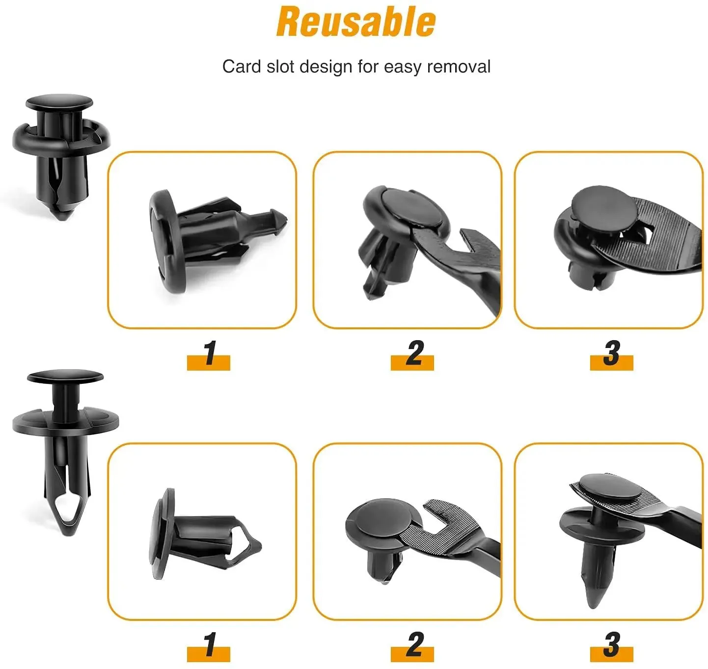 150 Pcs Hole 8mm 10mm Car Push Retainer Clips Kits Door Clip Panel Audio Video Dashboard Dismantle