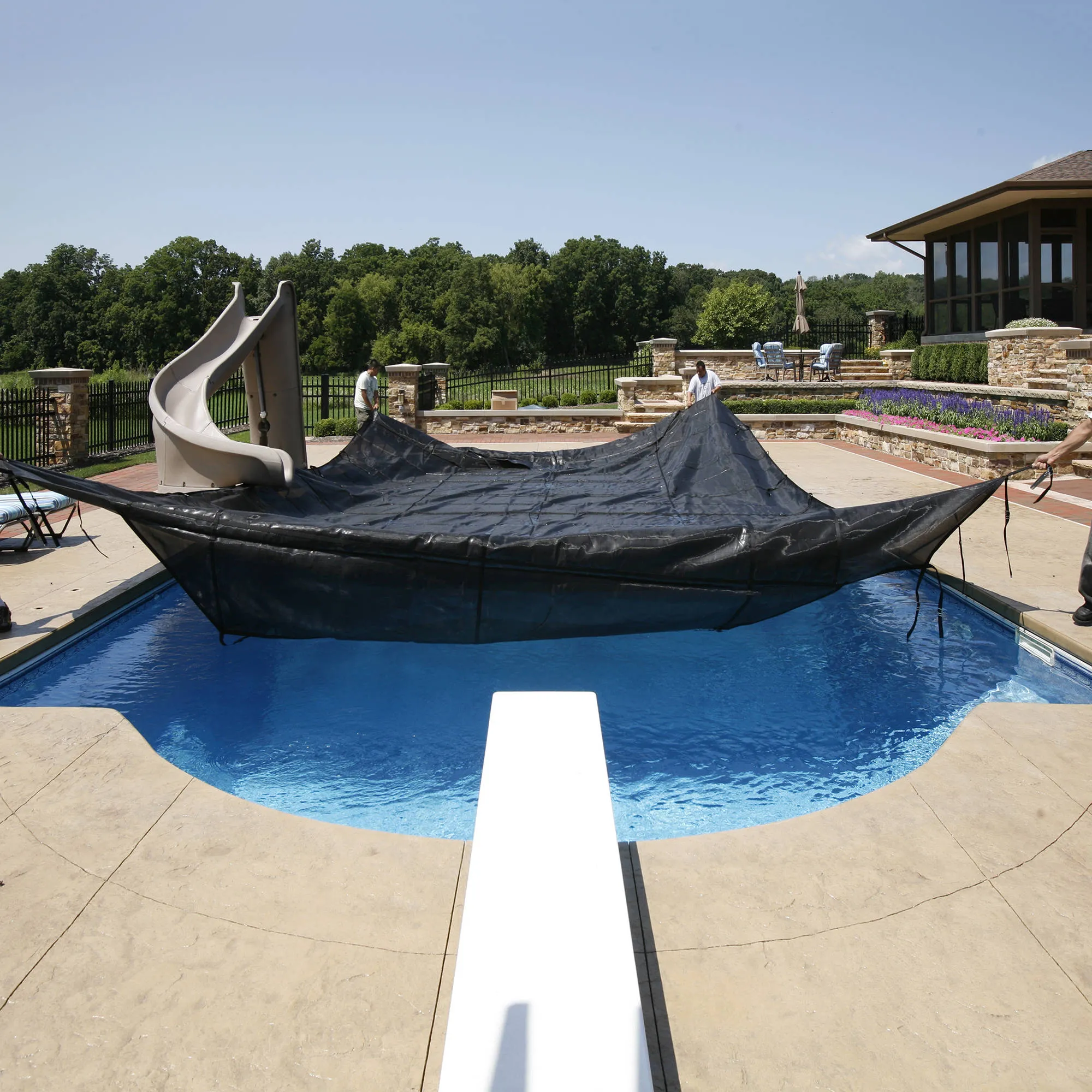30-Year Premium Mesh In-Ground Pool Safety Cover w/ Step Section