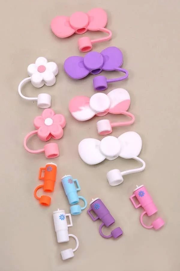 40oz  SILICONE TUMBLER  STYLE STRAW COVER CAP | 40BT1921: BOW PINK