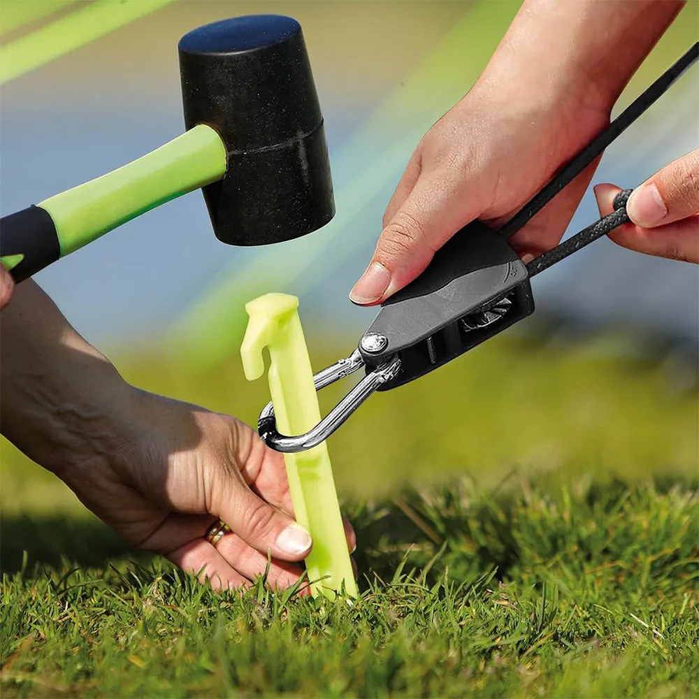 5M Adjustable Fast Release Pulley Camping Rope Camping Tent Guy Line for Canopy Black