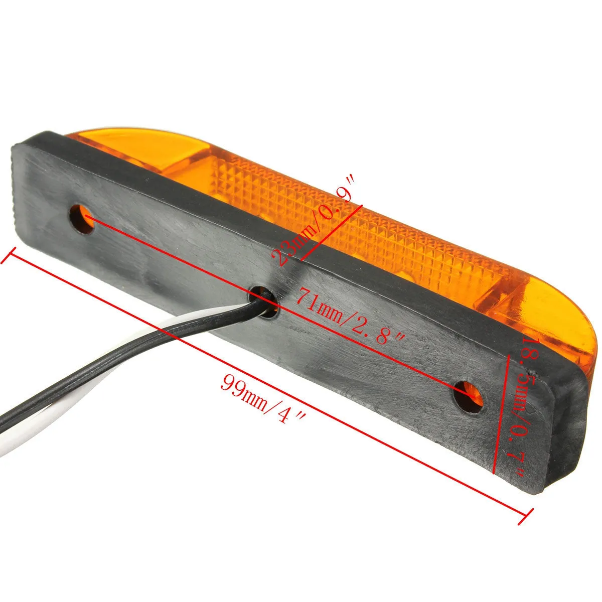 6 LED Clearance Side Marker Light Indicator Lamp Truck Trailer