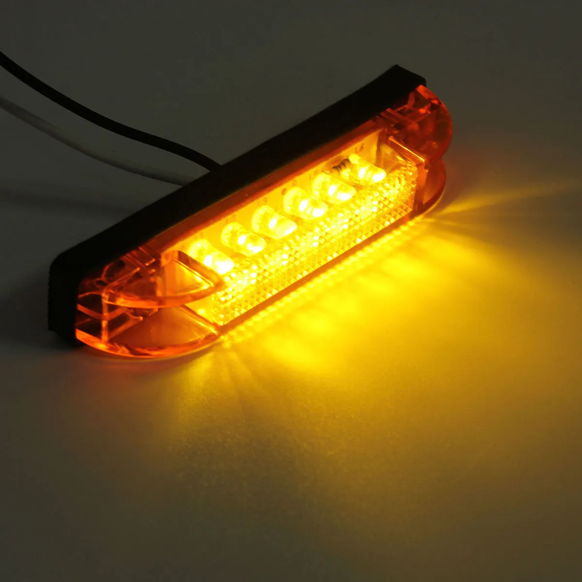 6 LED Clearance Side Marker Light Indicator Lamp Truck Trailer