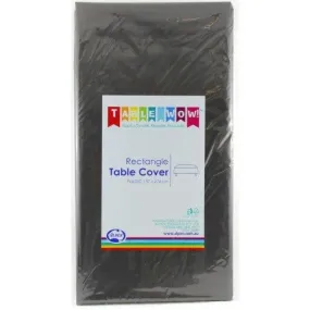 Black Plastic Rectangular Table Cover