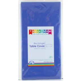 Blue Plastic Rectangular Table Cover