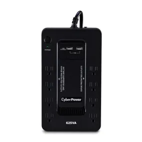 CyberPower ST625U 625VA/360W UPS Standby 8 Outlets 2XUSB Charge