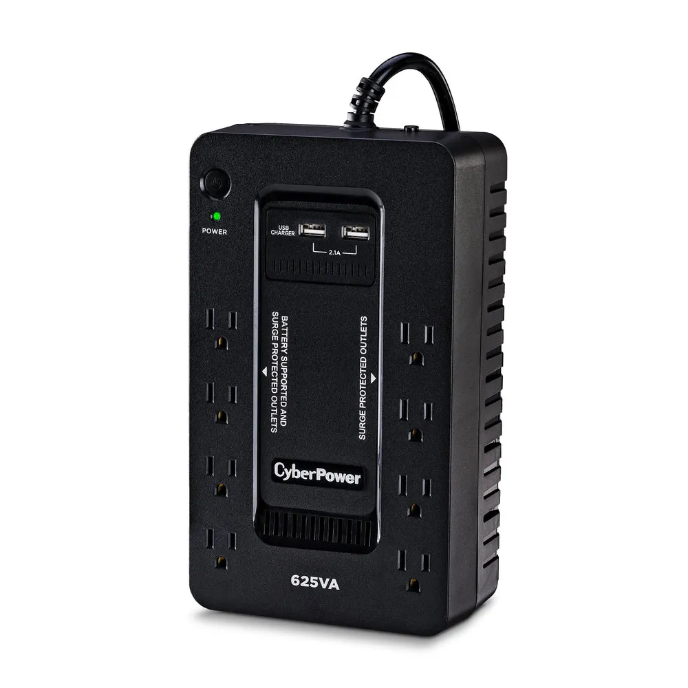 CyberPower ST625U 625VA/360W UPS Standby 8 Outlets 2XUSB Charge