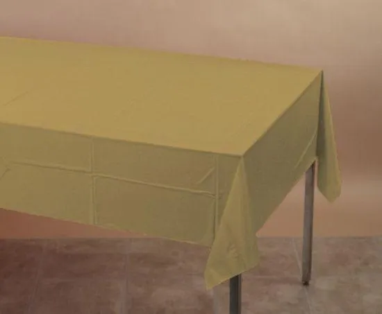Gold Plastic Rectangular Table Cover