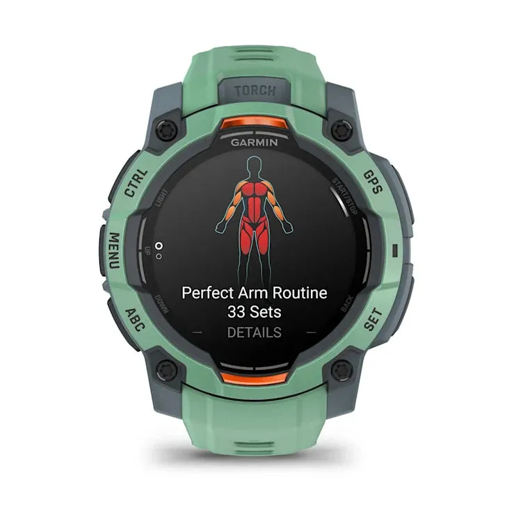 Instinct 3 – 45 mm GPS Smartwatch, AMOLED, Neotropic with Neotropic Band (Limited Edition) - 010-02936-01
