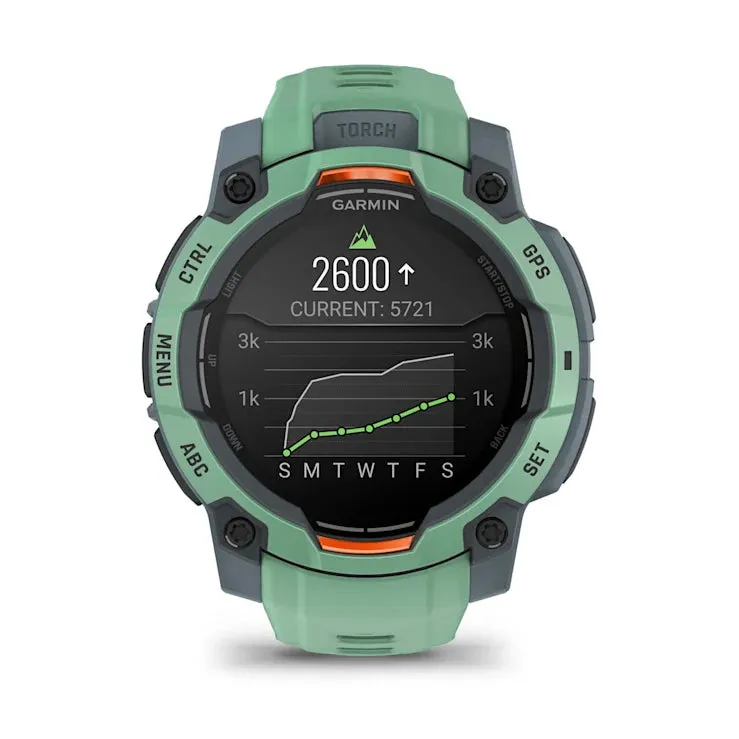 Instinct 3 – 45 mm GPS Smartwatch, AMOLED, Neotropic with Neotropic Band (Limited Edition) - 010-02936-01