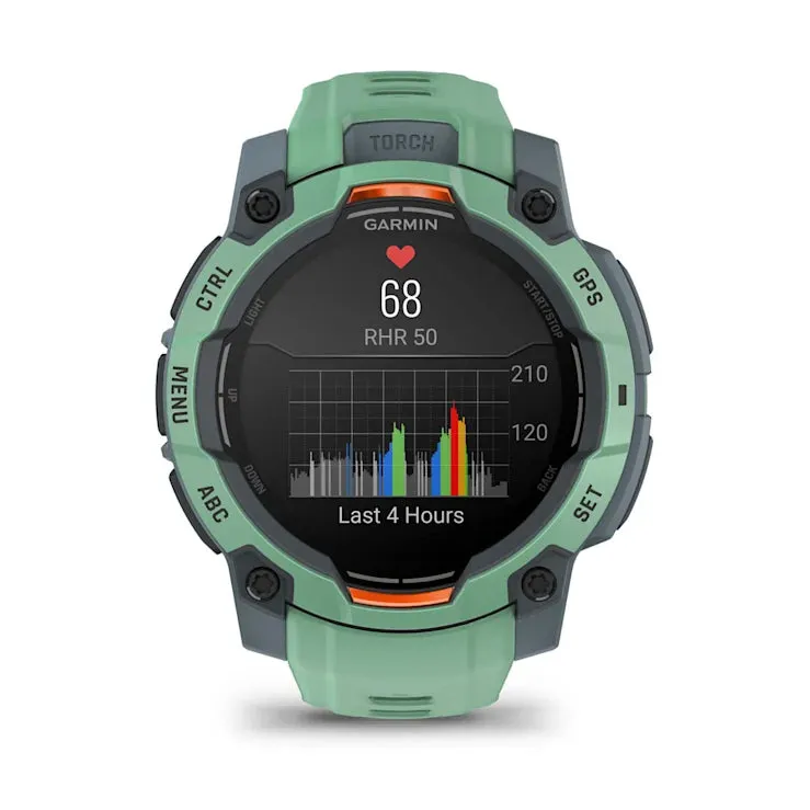 Instinct 3 – 45 mm GPS Smartwatch, AMOLED, Neotropic with Neotropic Band (Limited Edition) - 010-02936-01