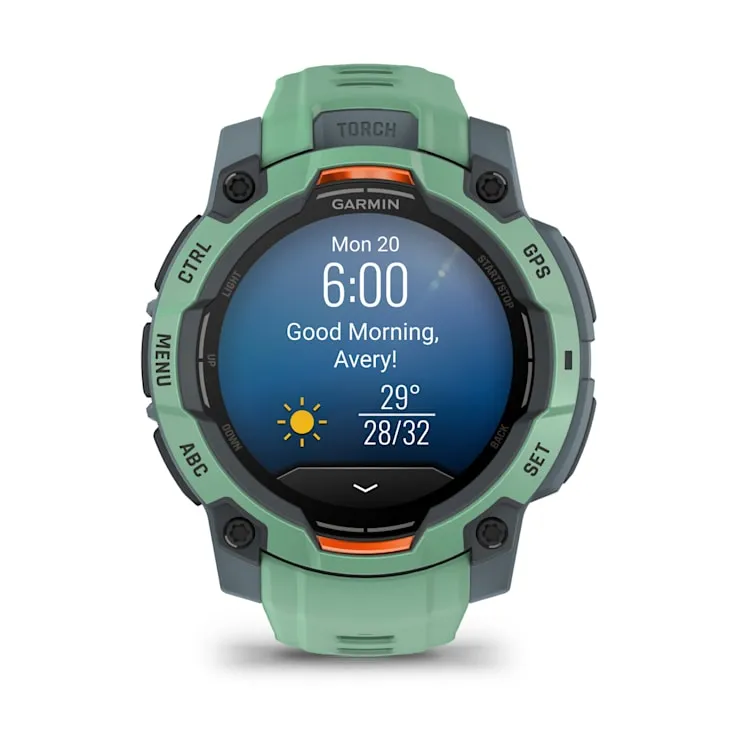 Instinct 3 – 45 mm GPS Smartwatch, AMOLED, Neotropic with Neotropic Band (Limited Edition) - 010-02936-01