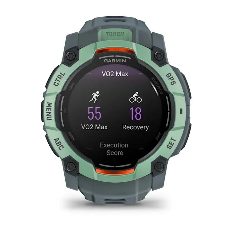 Instinct 3 – 50 mm GPS Smartwatch, AMOLED, Neotropic with Twilight Band (Limited Edition) - 010-03020-01