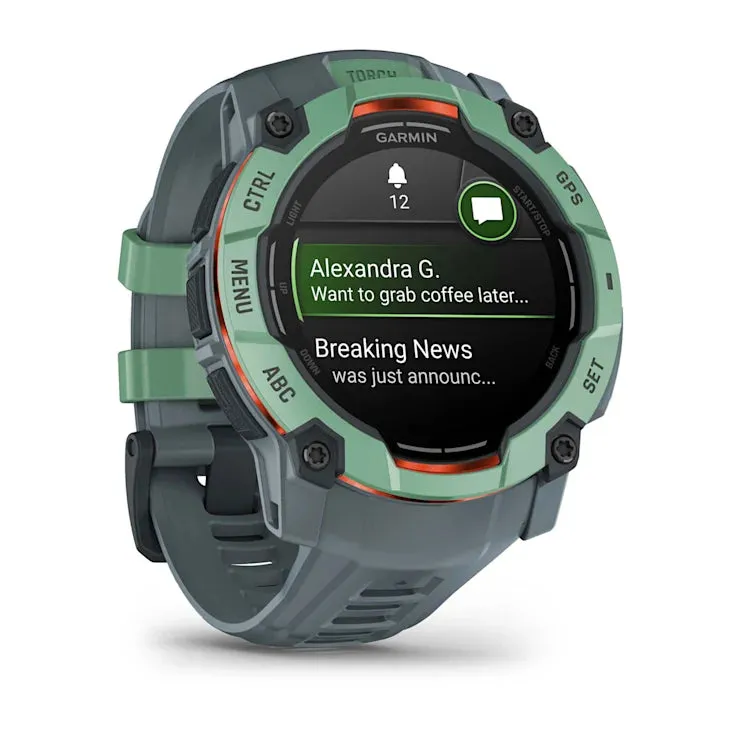 Instinct 3 – 50 mm GPS Smartwatch, AMOLED, Neotropic with Twilight Band (Limited Edition) - 010-03020-01