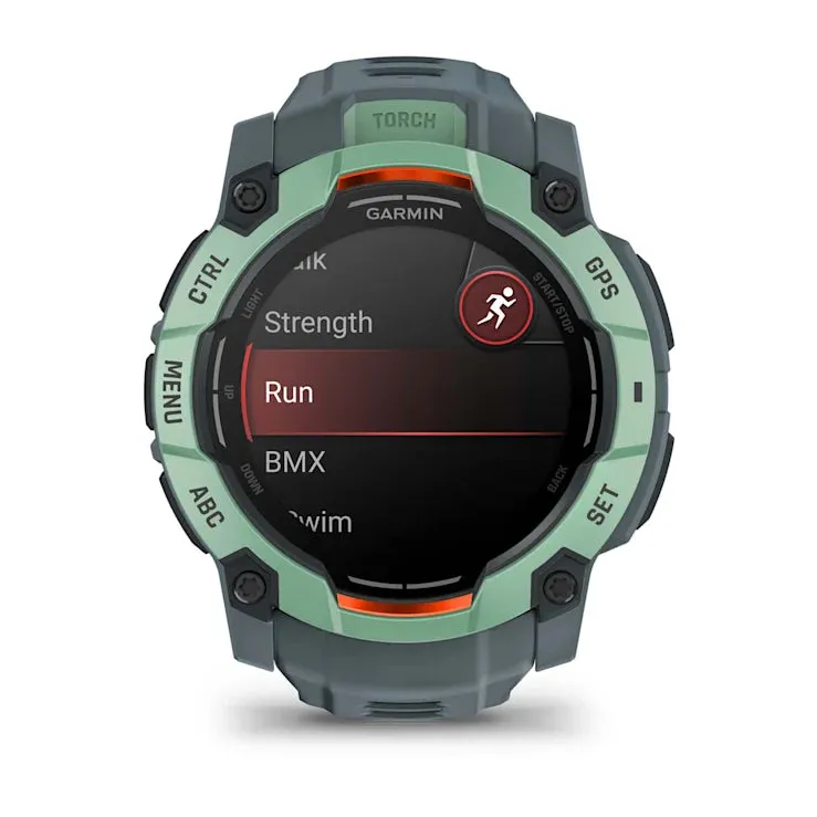Instinct 3 – 50 mm GPS Smartwatch, AMOLED, Neotropic with Twilight Band (Limited Edition) - 010-03020-01