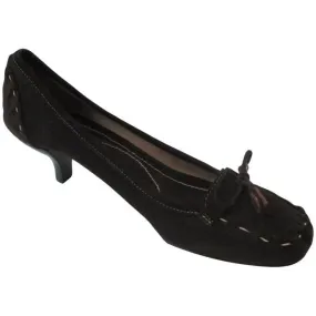 Kate Spade Brown Chocolate Suede Square Toe Low Pumps Size Us