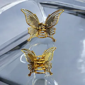 Luxury Metal Butterfly Clip - Gold