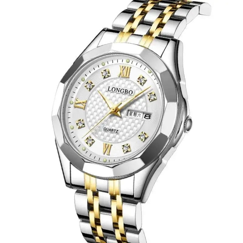Men Elegant Rose Gold Business Watch