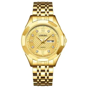 Men Elegant Rose Gold Business Watch