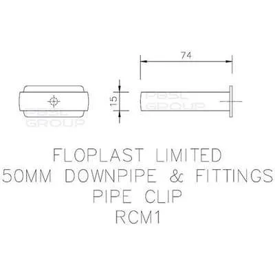 Mini Gutter Downpipe Clip - 50mm Black