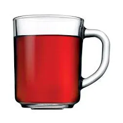 Pasabahce Glass Coffee Tea Mug 2 x 250ml Twin Pack