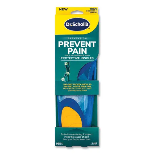 Prevent Pain Protective Insoles For Men, Men's Size 8 To 14, Blue