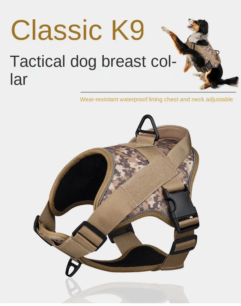 Tactical Chest Strap Training Harness Vest for Large Dogs