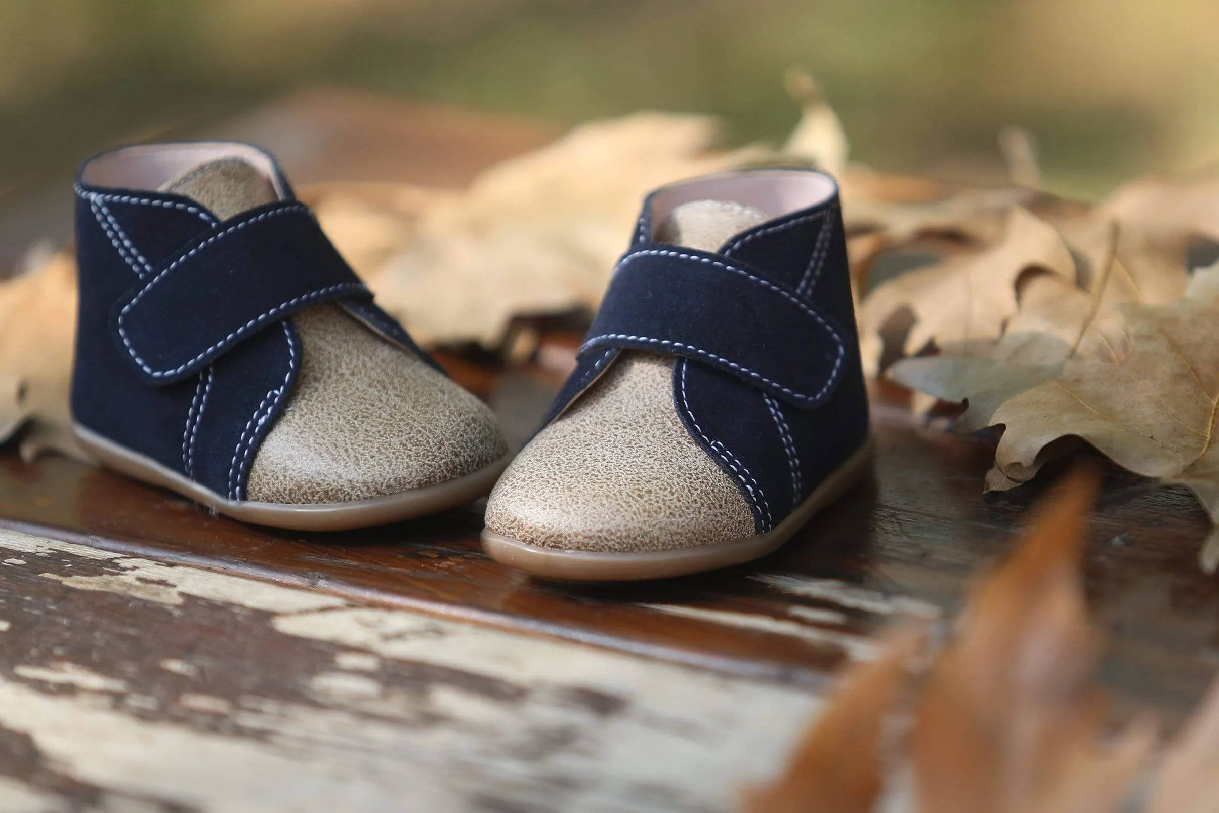 Winter Blues Boy's Baptism / Christening Shoes