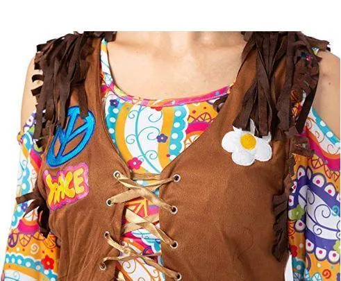 Women Hippie Costume Cosplay Role Play- Adult