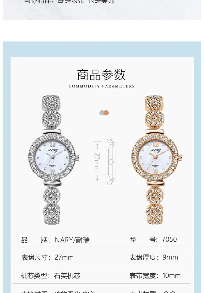 Women Stainless Steel Wristband Business Watch