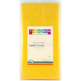 Yellow Plastic Rectangular Table Cover